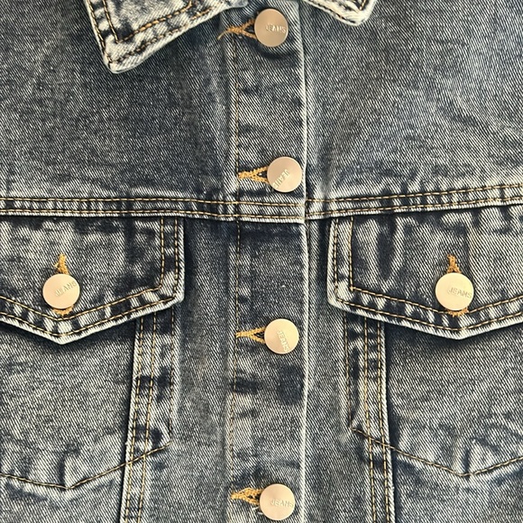 Evil eye Cropped half sleeve jean Jackets - Picture 5 of 5